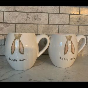Rae Dunn - 2018 Happy Easter mugs x2